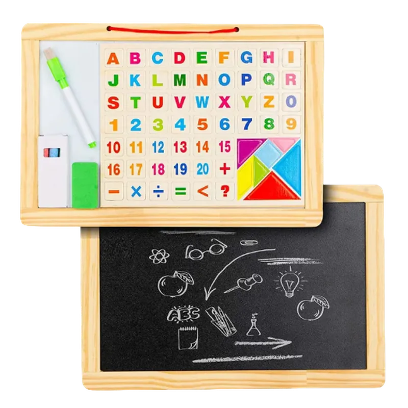 Wooden Drawing Slate for Kids 33 x 43 cm Beige