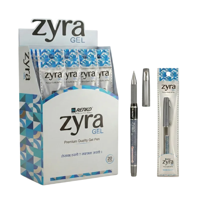 Renko Zyra Gel Pen Black 1 Pack