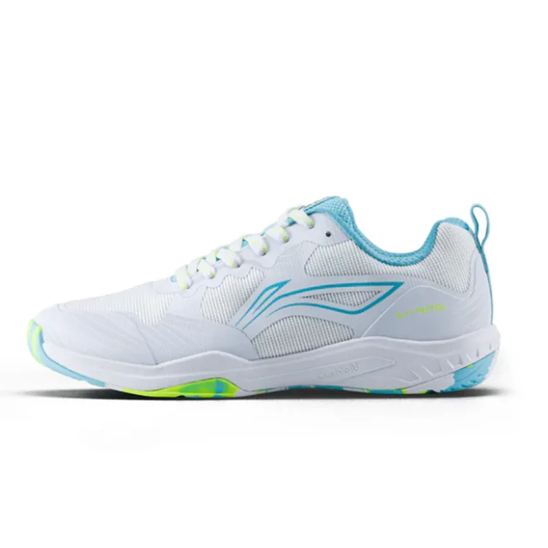 Li-Ning Aero Lite II Shoe Badminton Shoes White/Lt Blue/Lime 44 EUR 1 Pair