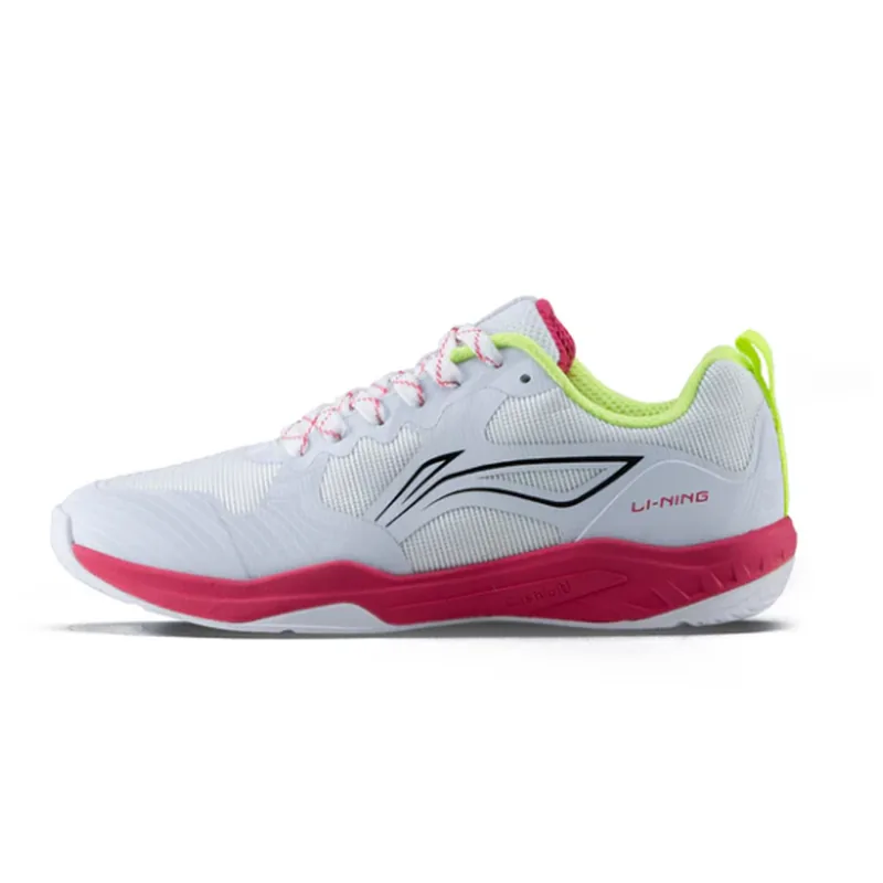 Li-Ning Aero Lite II Shoe Badminton Shoes White/Fuchsia/Lime 39 EUR 1 Pair