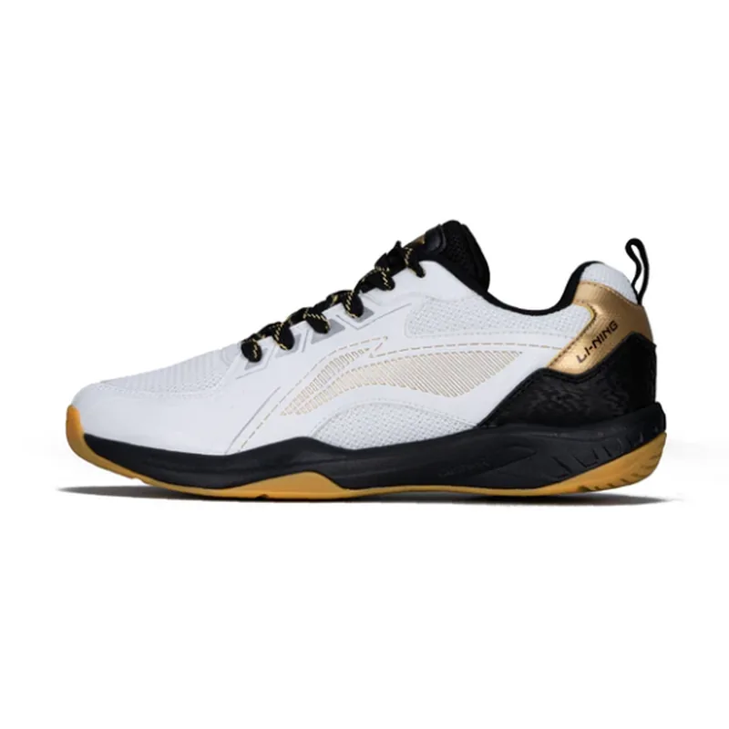 Li-Ning Aero Speed 2.0 Shoe Badminton Shoes White/Black/Gold 43 EUR 1 Pair