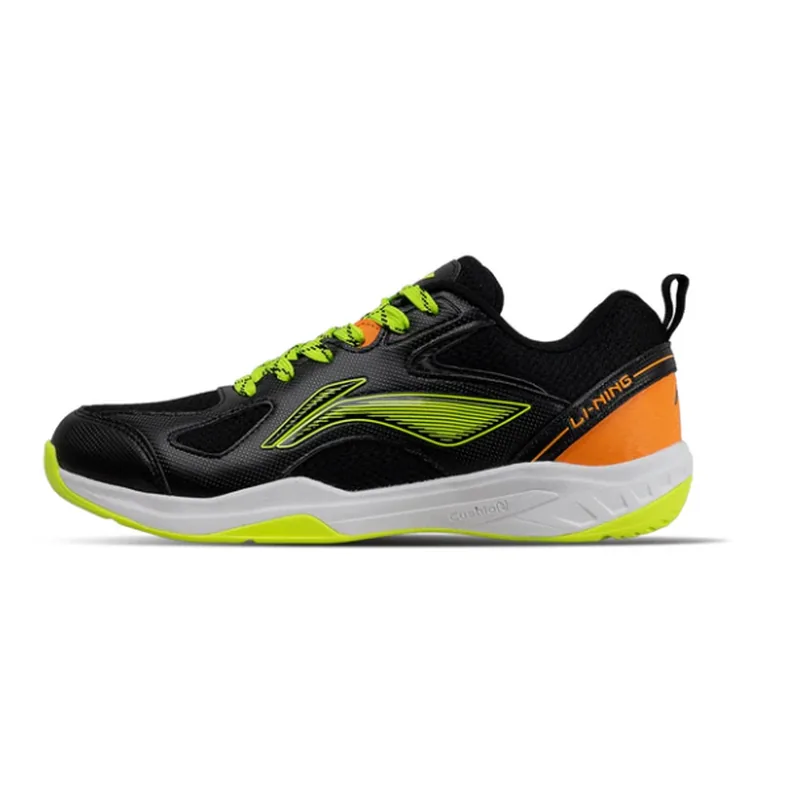 Li-Ning Aero Speed Shoe Badminton Shoes Black/Lime/Orange 44 EUR 1 Pair
