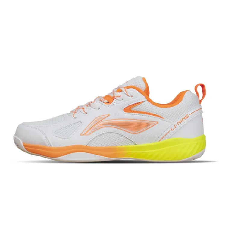 Li-Ning Aero Speed Shoe Badminton Shoes White/Orange/Lime 42 EUR 1 Pair