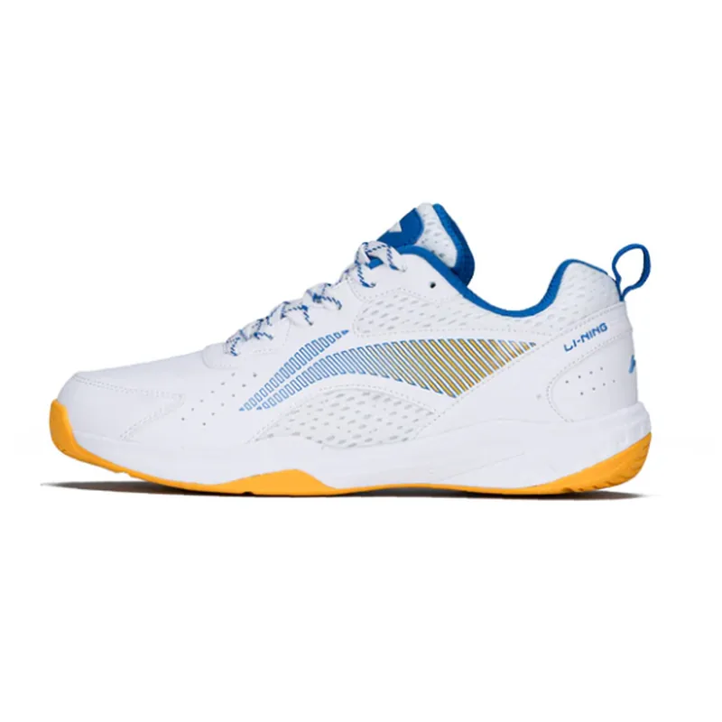 Li-Ning Aero Storm Shoe Badminton Shoes White/Blue/Yellow 40 EUR 1 Pair