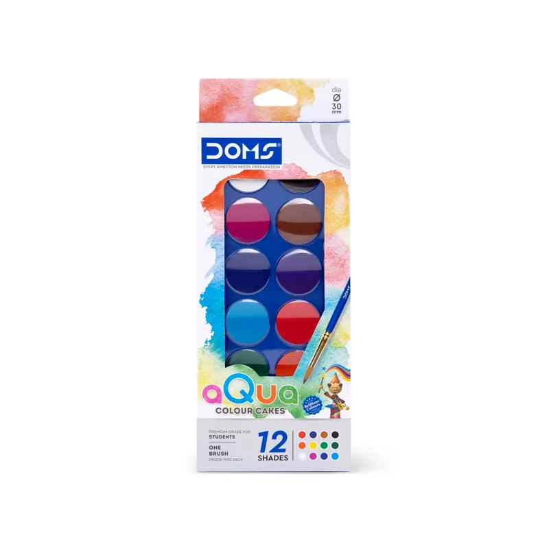 Doms Aqua Colour Cakes Multicolor