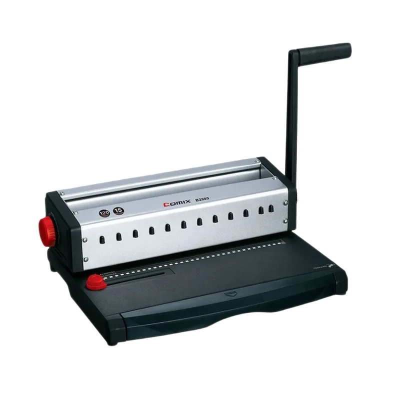 Comix Comb Binding Machine | 15 Sheets Punching of Rectangle Holes Capacity | 120 Sheet/ 14.3 wires Binding Capacity | 34 Holes | Item No. B2980