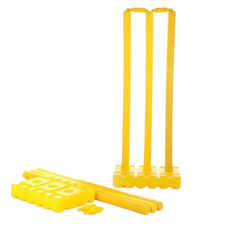 Red Sun Cricket Stumps Kit | Includes 3 Stumps with Stand Base, 2 Bails | For Indoor & Outdoor Activity | Cricket Stumps Set for Cricket Practise | 1 Set