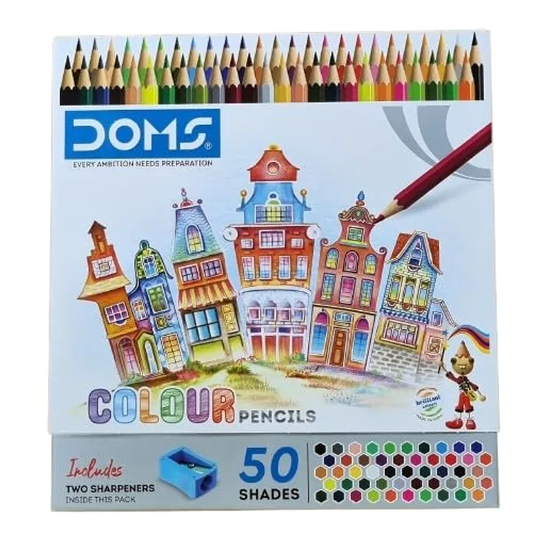 Doms Colour Pencils 50 Shades Big 32 Pack Multicolor