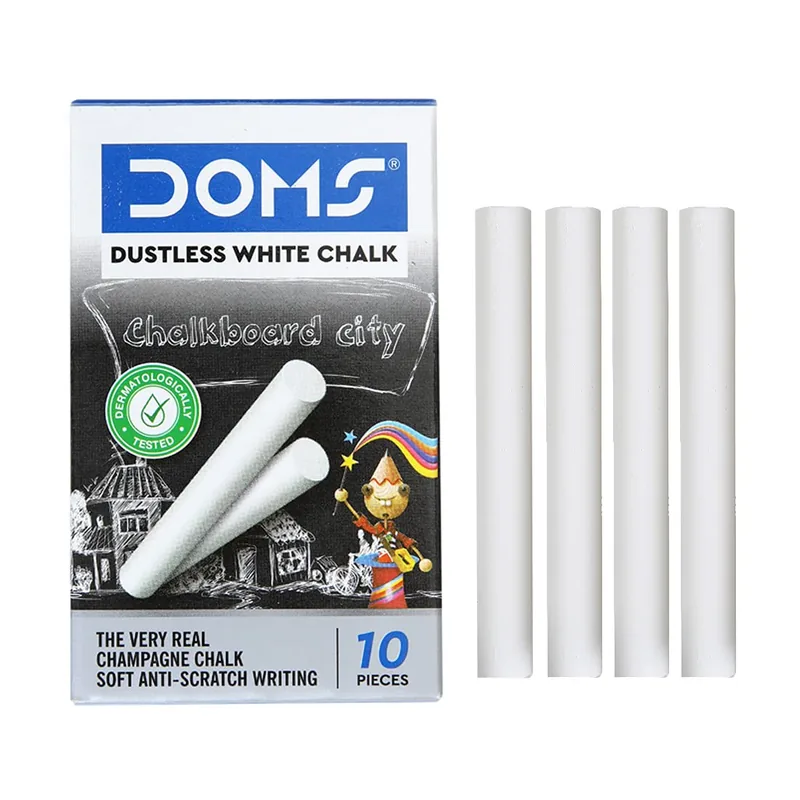 Doms Dustless White Chalk 1 Pack White