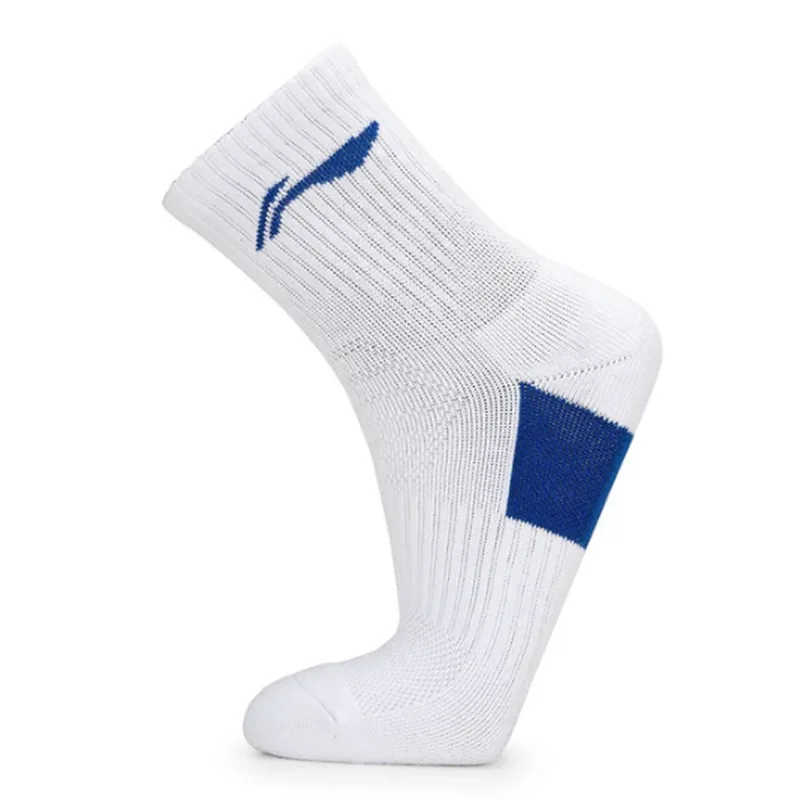 Li-Ning Lane 5 Socks Sports Socks White/Blue 1 Pair