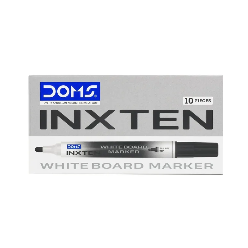 Doms Inxten Whiteboard Marker for Classroom & Office Green 1 Pack (10 Piece)